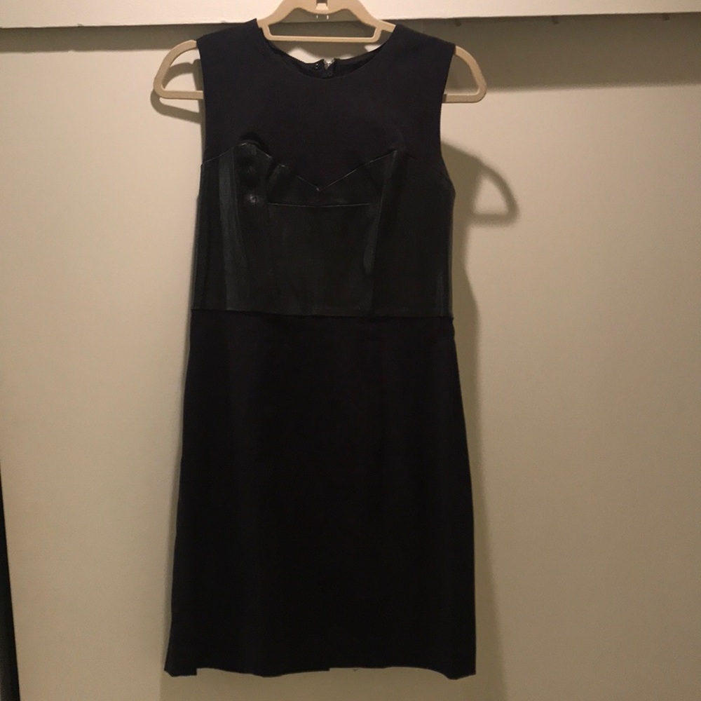 Black with leather accents dress
